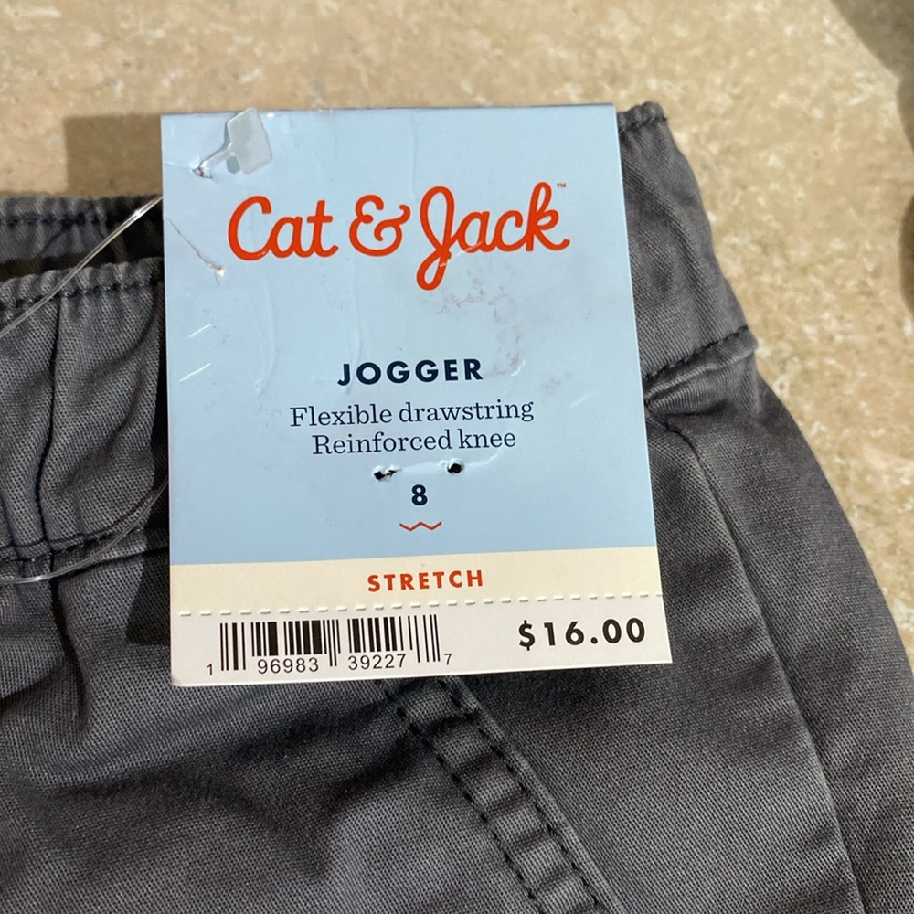 Cat & Jack Boys Charcoal Joggers - Picture 4 of 4